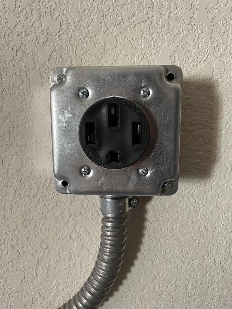NEMA 14-50 outlet installed for Electrical Panel Upgrade in Wilmington